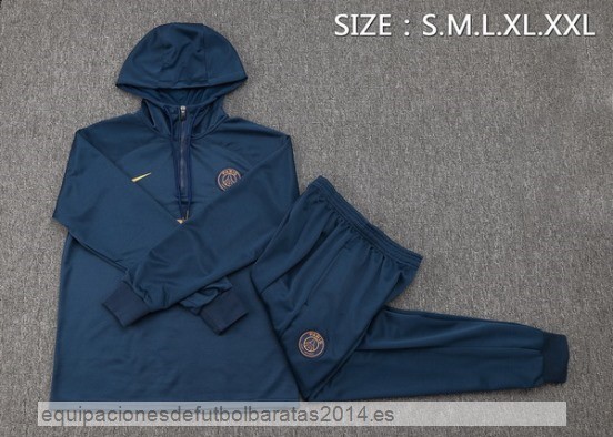 Nuevo Conjunto Completo Chaqueta Con Capucha Niños Paris Saint Germain 23/24 Azul II Marino Baratas